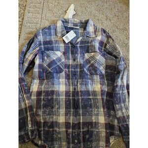 NEW W TAGS Hippie Laundry Womens Shirt  M Tie Dye Splatter Red Blue